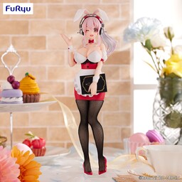 Furyu BiCute Bunnies Figure Super Sonico Waitress Ver.(red)