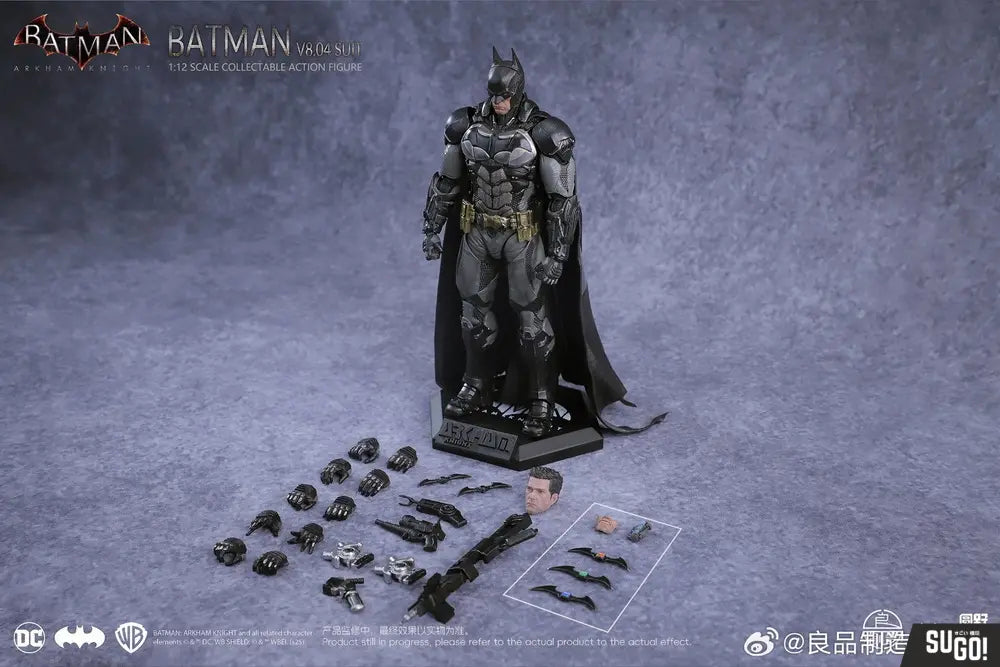 LPZZ DC001 Batman Arkham Knight Batman v8.04 Suit 1/12 Action Figure