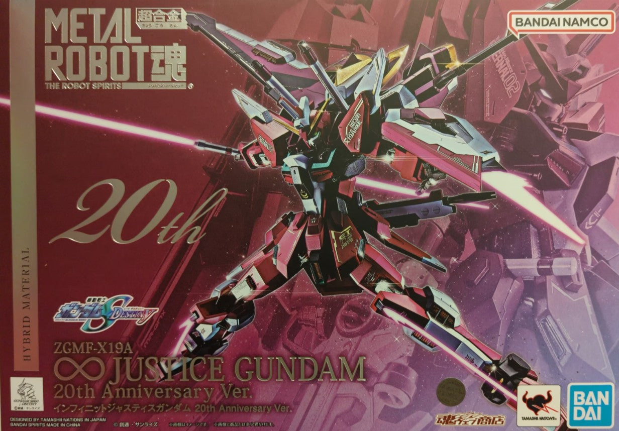 BANDAI METAL ROBOT SPIRITS<SIDE MS> Mobile Suit Gundam SEED DESTINY Infinite Justice Gundam 20th Anniversary Ver.