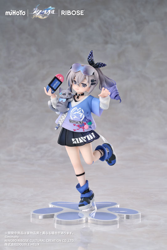 Ribose RISE UP+ Honkai: Star Rail Chibi Cat Series Figure Silver Wolf Ver. Complete Figure
