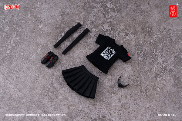 Snail Shell Staff Uniform (Black) Doll Outfit Set Complete Model Optional Part (DOLL ACCESSORY)