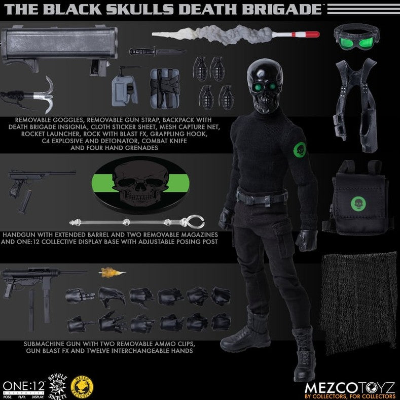 Mezco Toyz ONE:12 Black Skulls Death Brigade Action Figure