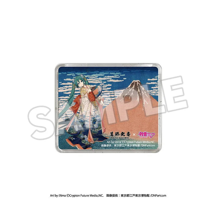 Katsushika Hokusai x Hatsune Miku 3D Magnet: Thirty-six Views of Mount Fuji Fine Wind, Clear Morning