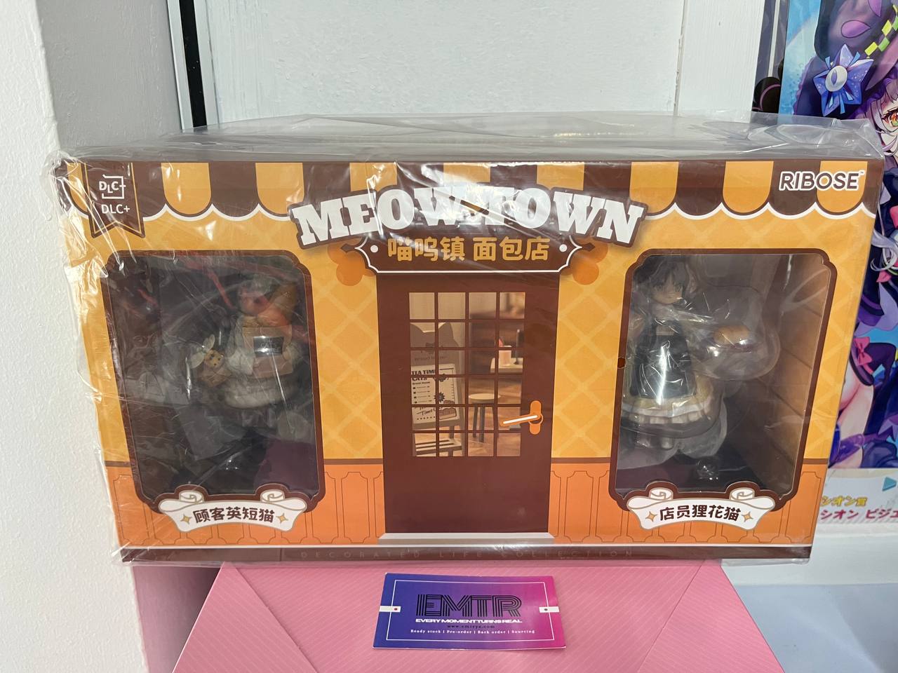 RIBOSE "Tea Time Cats Scene" Meow Town "Bread House" Clerk & Customer Set Complete Figure