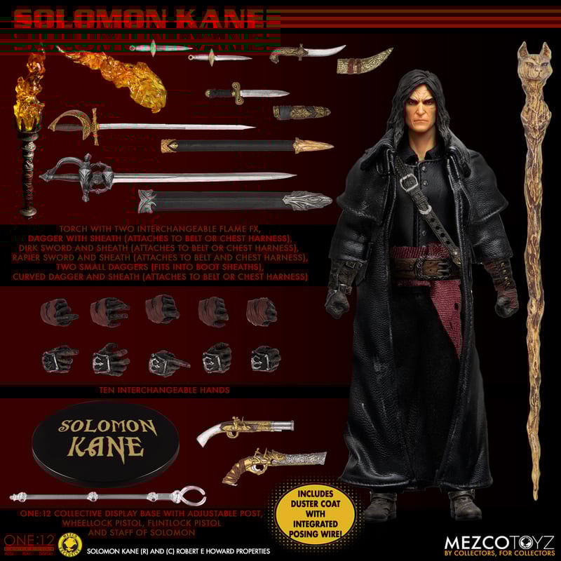 MEZCO TOYZ ONE:12 COLLECTIVE Solomon Kane Action Figure