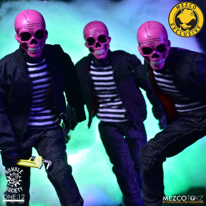 Mezco Toyz Rumble Society Pink Skulls Chaos Club