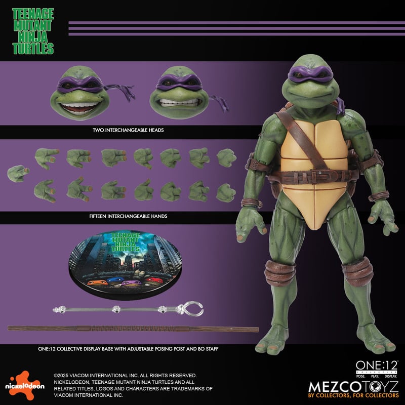Mezco Toyz TMNT 1990 Movie version 1/12 Action Figure (Set of 4)