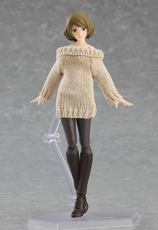FIGMA 574 Female Body (Chiaki) with Off-the-Shoulder Sweater Dress