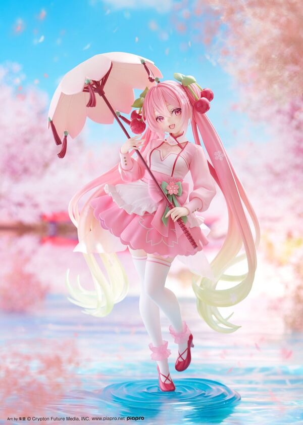 Taito Vocaloid AMP+ Sakura Miku (Sakura Dress Ver.) Figure