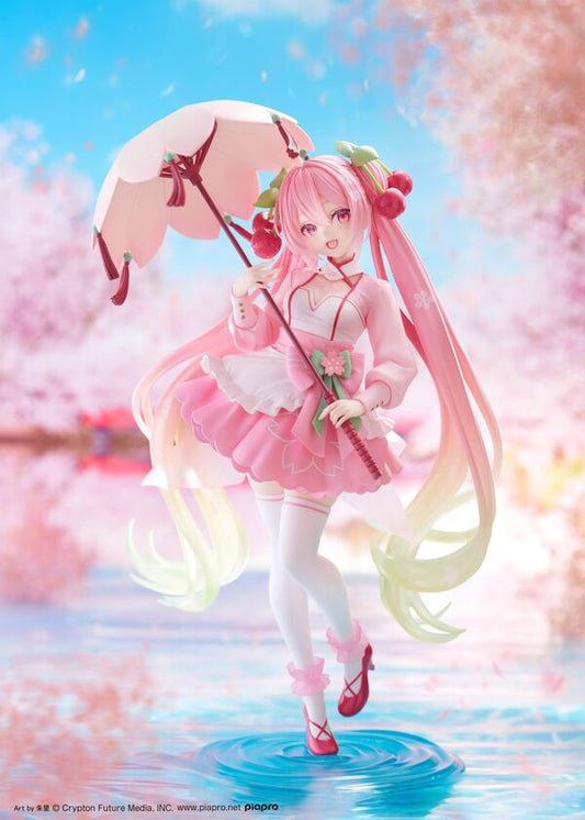 Taito Vocaloid AMP+ Sakura Miku (Sakura Dress Ver.) Figure