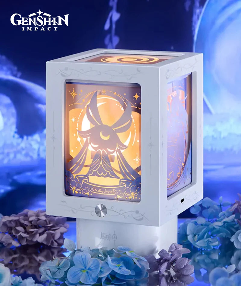 Offical Genshin Impact Columbina Rotating Paper Carving Night Light Music Box Gift Set