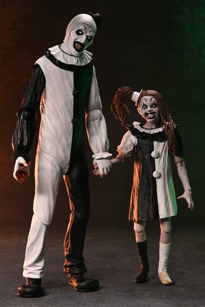 Neca Terrifier 2 Ultimate Art the Clown and The Little Pale Girl 2 Pack Figure