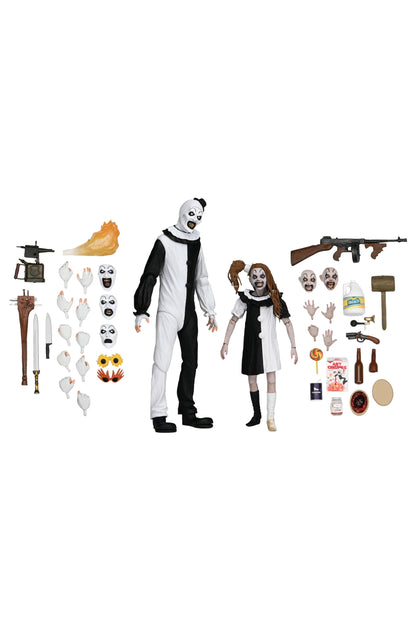 Neca Terrifier 2 Ultimate Art the Clown and The Little Pale Girl 2 Pack Figure