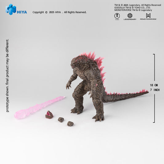 HIYA Exquisite Basic Series None Scale 7 Inch Godzilla x Kong The New Empire Godzilla Heat Ray Godzilla Evolved Ver. Action Figure