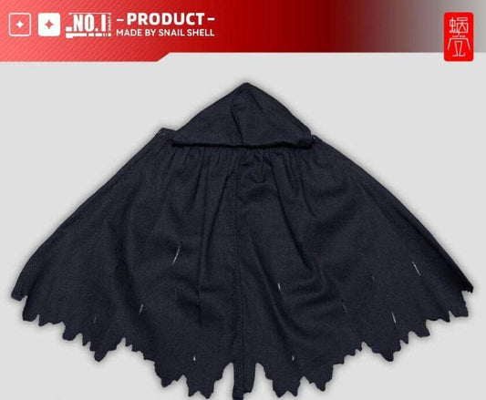 Snail Shell black tactical hooded cape