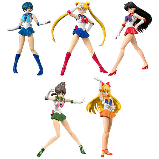 Bandai S.H.Figuarts Sailor Moon , Venus , Jupiter , Mercury & Mars Animation Color Edition (Set of 5)