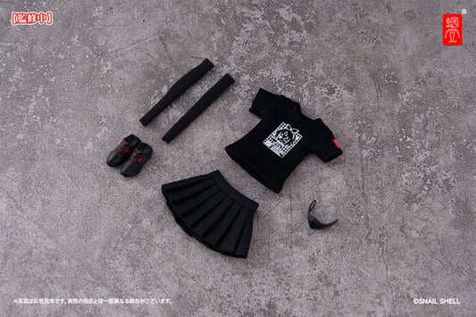 Snail Shell Staff Uniform (Black) Doll Outfit Set Complete Model Optional Part (DOLL ACCESSORY)
