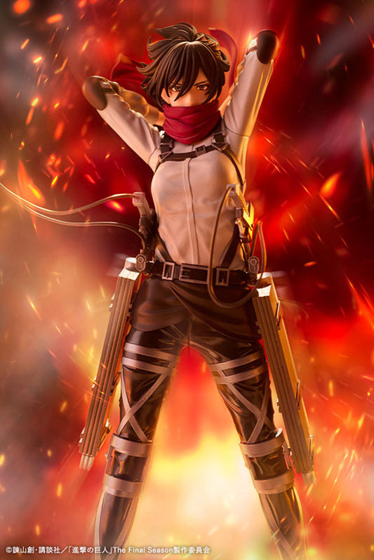 Kotobukiya OSHI WORKS Attack on Titan Mikasa Ackerman The Final Season ver. Complete Figure