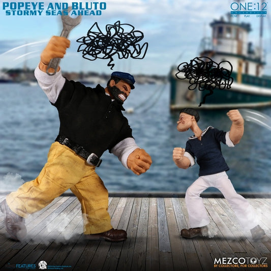 SP Mezco Toys Popeye and bluto : Stormy seas ahead deluxe boxed set