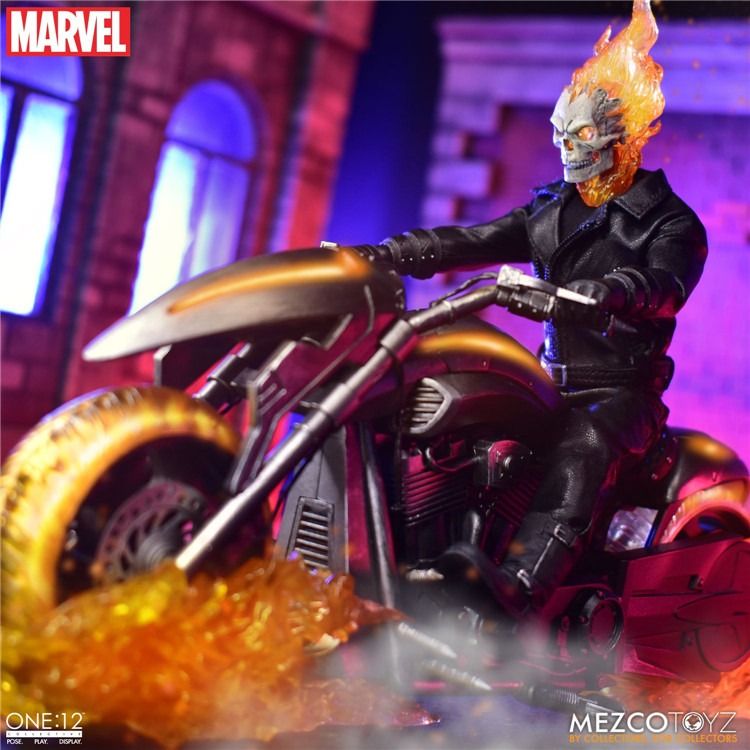 SP Mezco Toyz Ghost Rider & Hell Cycle Set