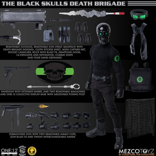 Mezco Toyz ONE:12 Black Skulls Death Brigade Action Figure