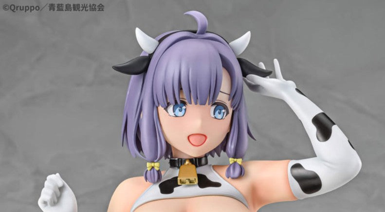 Q-six Nukitashi THE ANIMATION Misaki Hotori Cow Pattern Costume /  Suntanned ver. 1/5 Complete Figure
