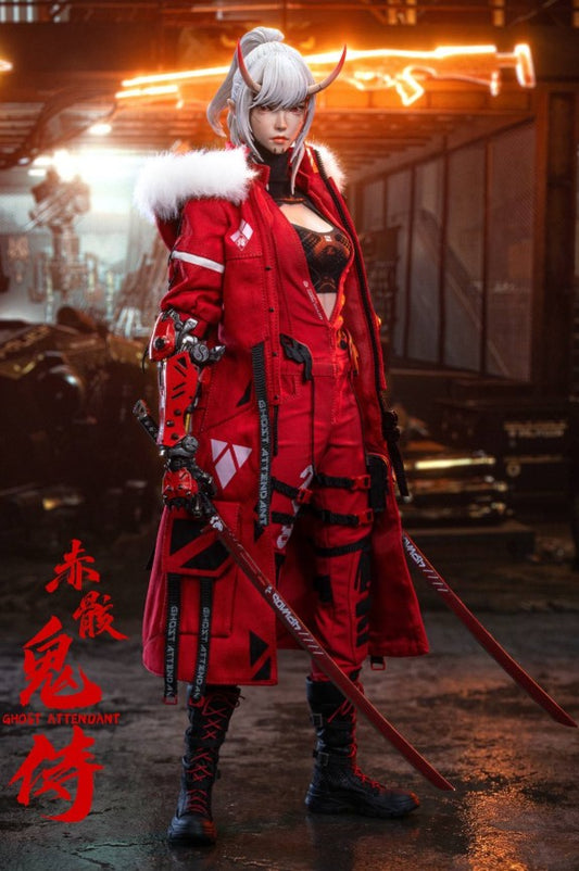 POP COSTUME RED Ghost Attendant GS002 1/6 Scale Action Figure
