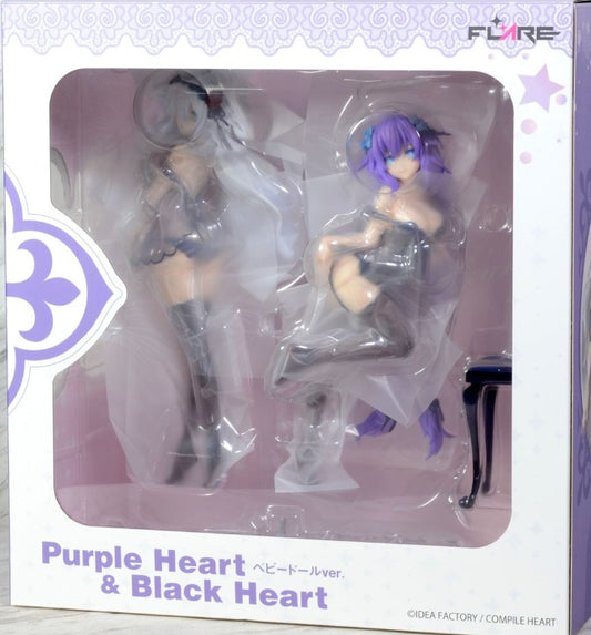 Flare "Neptunia" Series Purple Heart & Black Heart Babydoll ver. Complete Figures