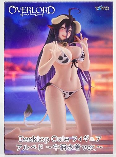 Taito Desktop Cute Figure Overlord IV Albedo Cow Print Swimsuit Ver.