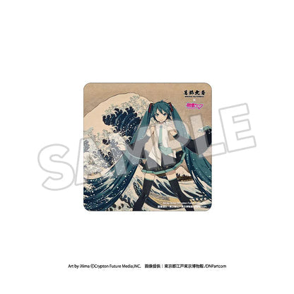 Katsushika Hokusai x Hatsune Miku Car Magnet Thirty-six Views of Mount Fuji/The Great Wave off Kanagawa