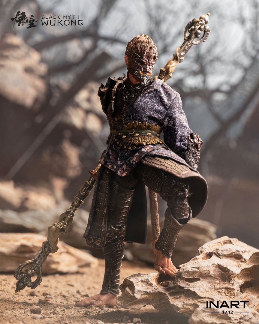 INART MAGG0002D 1/12 Black Myth: Wukong Action Figure The Destined One in the Bronze Armor Set (Deluxe Version)