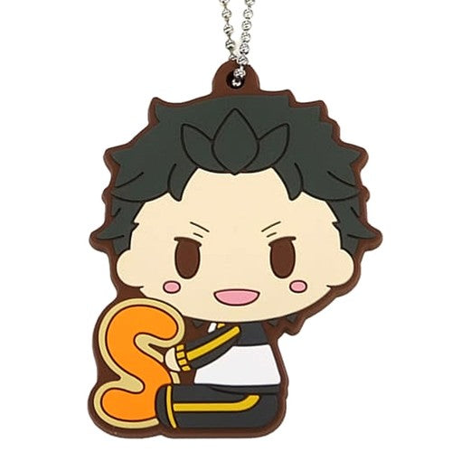 Bandai Ichiban Kuji Re:Zero Starting Life In Another World Chokonokko F Prize Rubber Keychain Subaru Natsuki