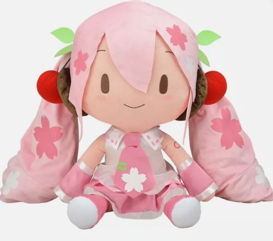Sega Sakura Miku Big Jumbo Fluffy Plush Doll Stuffed toy Hatsune 50CM