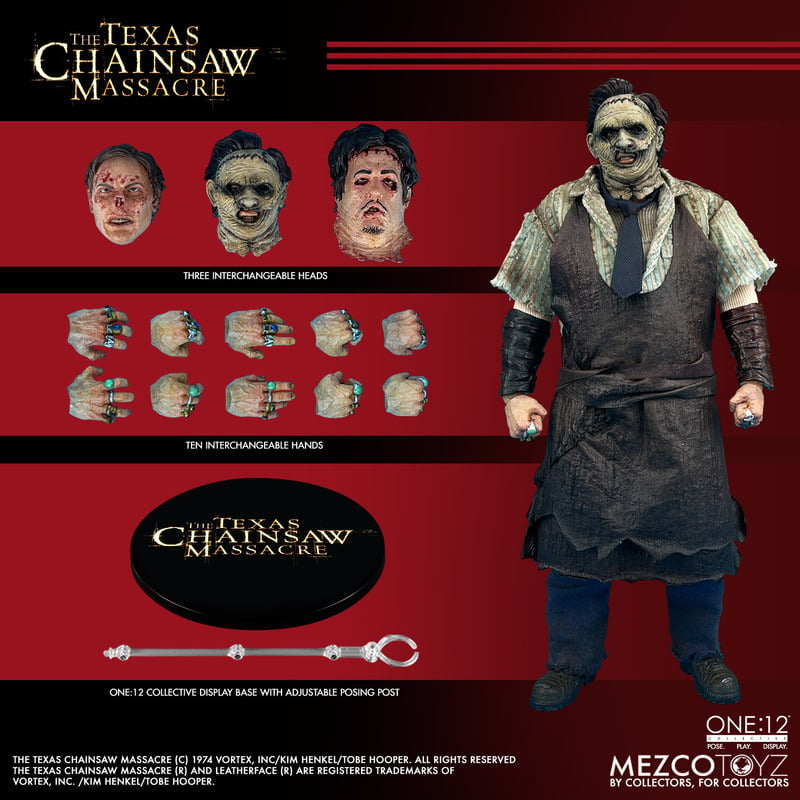 Mezco Toyz The Texas Chainsaw Massacre 2003 Leather Face 1/12 Action Figure