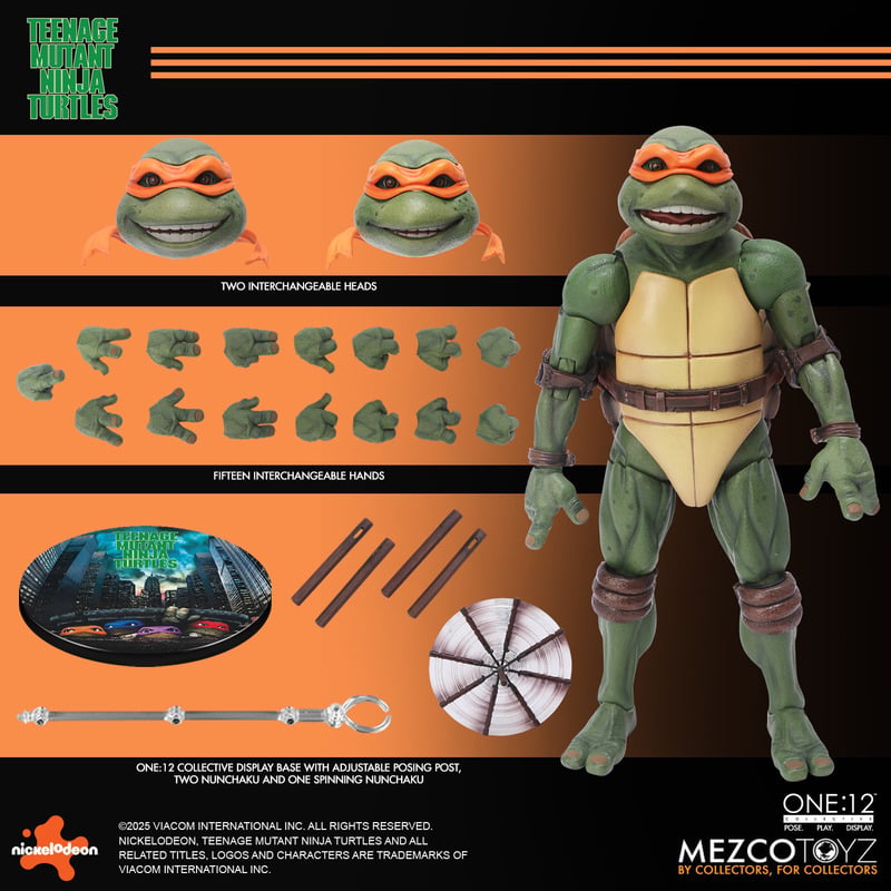 Mezco Toyz TMNT 1990 Movie version 1/12 Action Figure (Set of 4)
