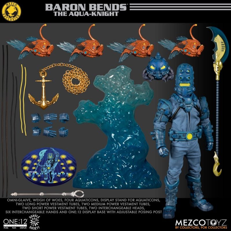 Mezco Toyz Rumble Society - Baron Bends and the Aquaticons Swag Set